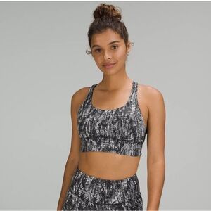 Lululemon Athletica Black and White Sports Bra with Wide Straps